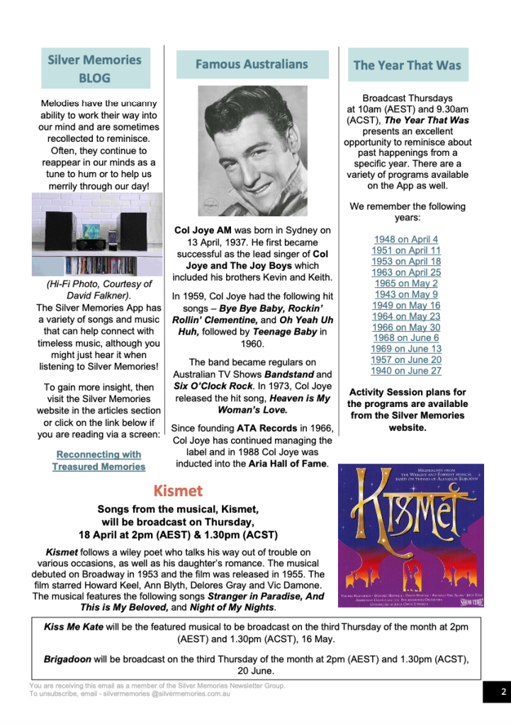 April Newsletter